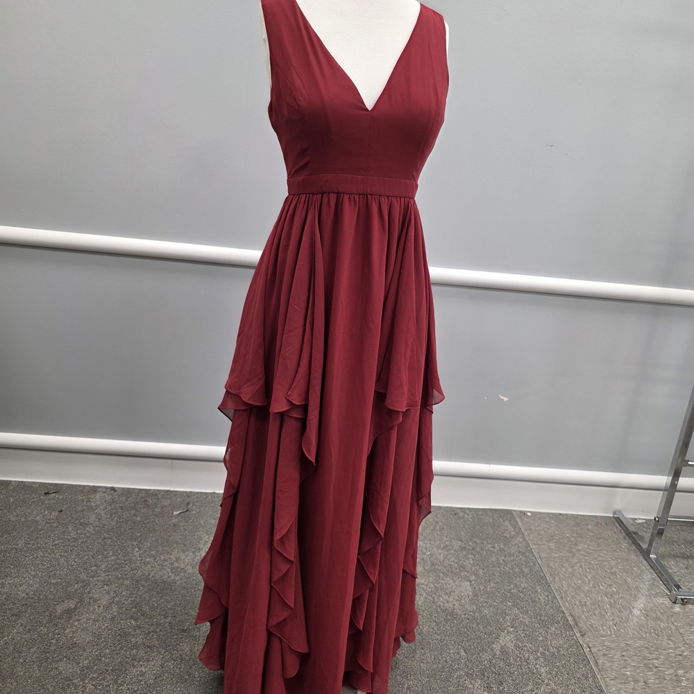 Chic Sleeveless Burgundy Maxi Dress